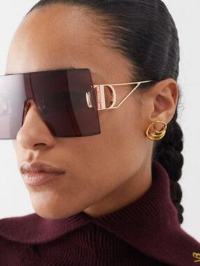 Dior Rose-Tinted Shield Sunglasses for Women